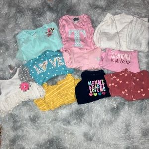 Variety of long sleeve clothes for 6-9 months babygirl